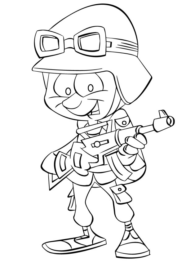 Cartoon Infantry Simple Drawing Picture