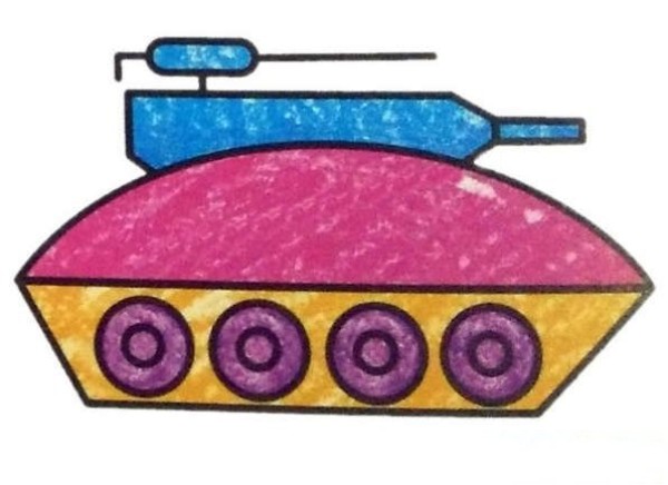 Cartoon tank simple drawing