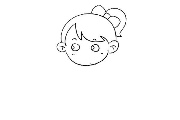 Simple drawing tutorial of a well-behaved little girl