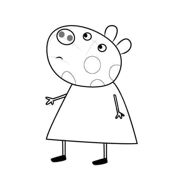 Peppa Pig and Penny Pony Simple Drawing