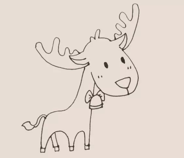 Reindeer simple drawing