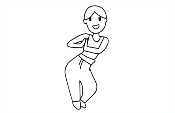 Simple drawing pictures of doing yoga