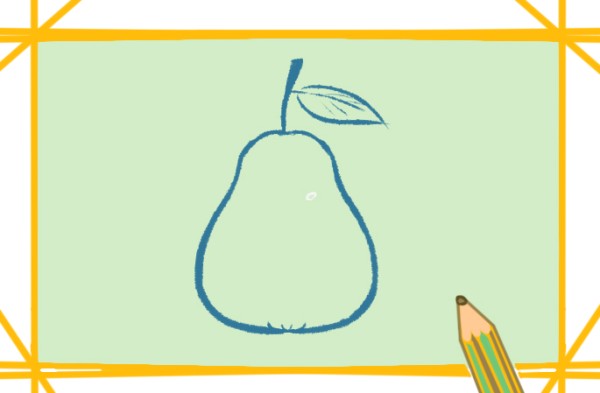 Fruit pear simple strokes