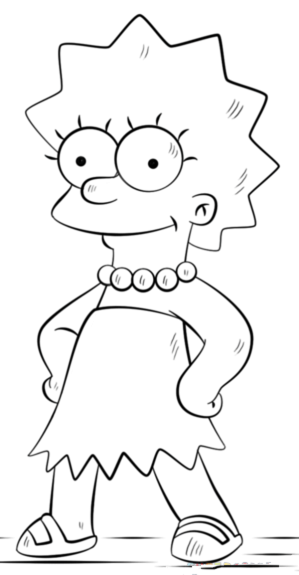 How to Draw Lisa Simpson