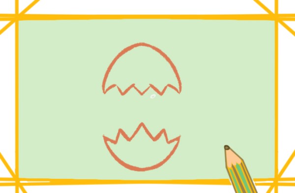 Simple drawing of hatched chicks