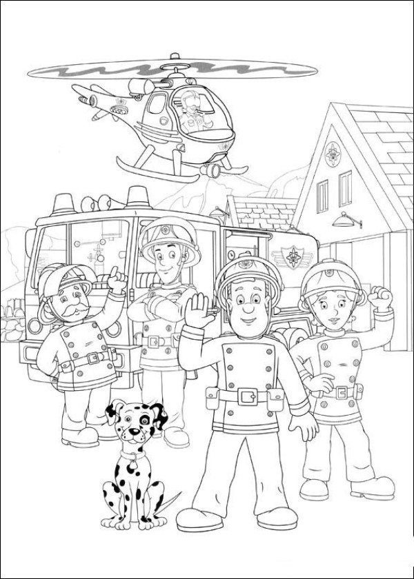 Fireman Sam simple strokes picture collection