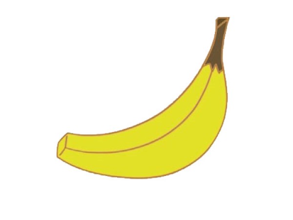 Cartoon banana simple strokes