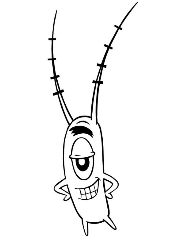 Spongebob cartoon character simple drawing picture