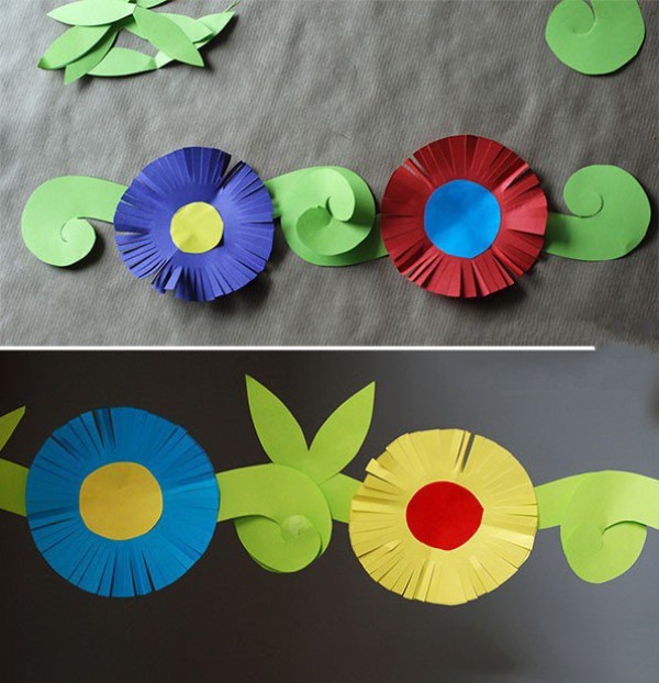 Handmade spring flower vine hanging ornaments