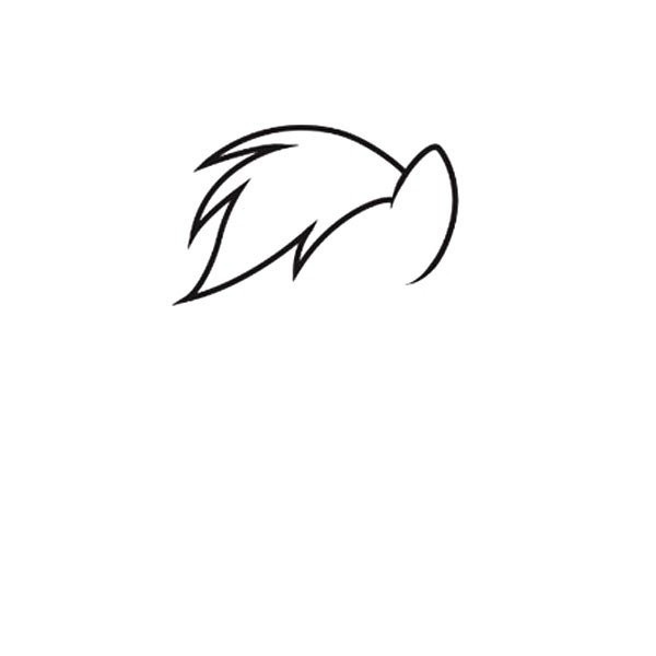 My little pony rainbow daisy simple drawing