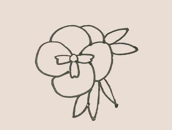 Simple drawing of pansy