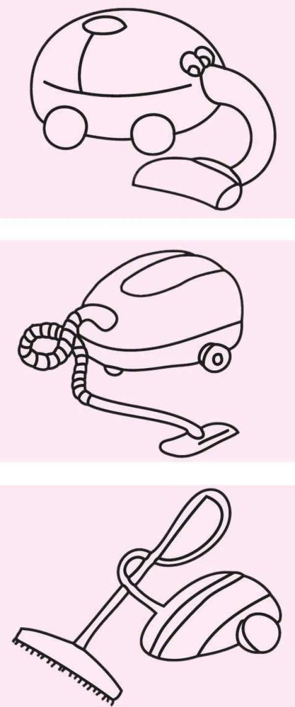 How to draw a cartoon vacuum cleaner