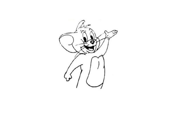 How to draw the little mouse Jerry in Tom and Jerry