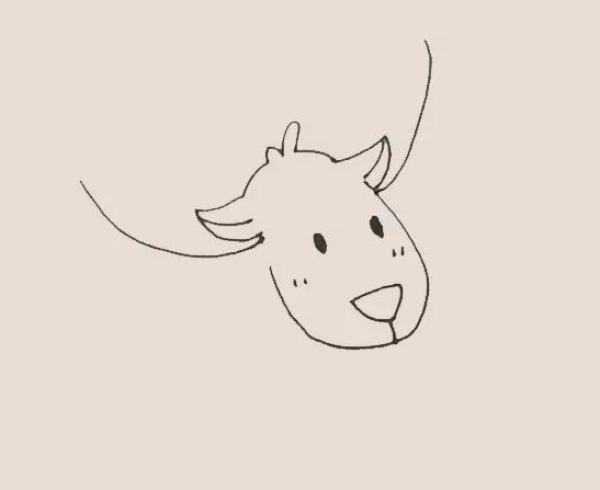 Reindeer simple drawing