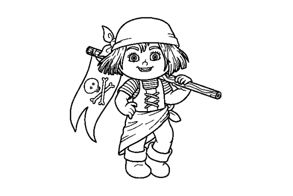 9 Cute Little Pirate Simple Drawing Pictures