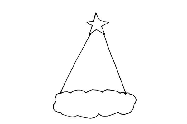 How to draw a Christmas hat