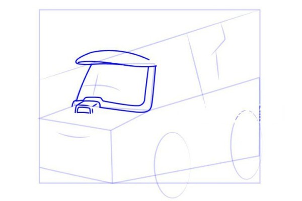 Police car Purley engineering vehicle Bucky simple drawing