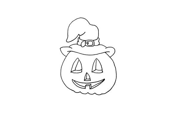 How to draw a pumpkin lantern