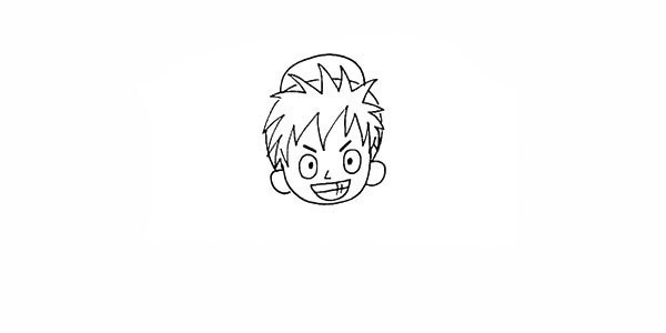 How to draw Luffy in One Piece