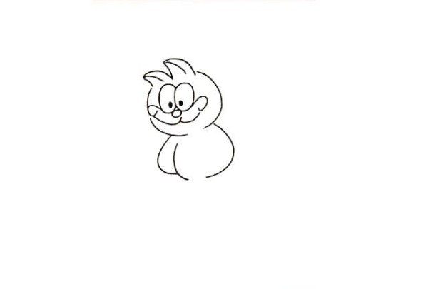 How to draw Garfield cat in simple strokes