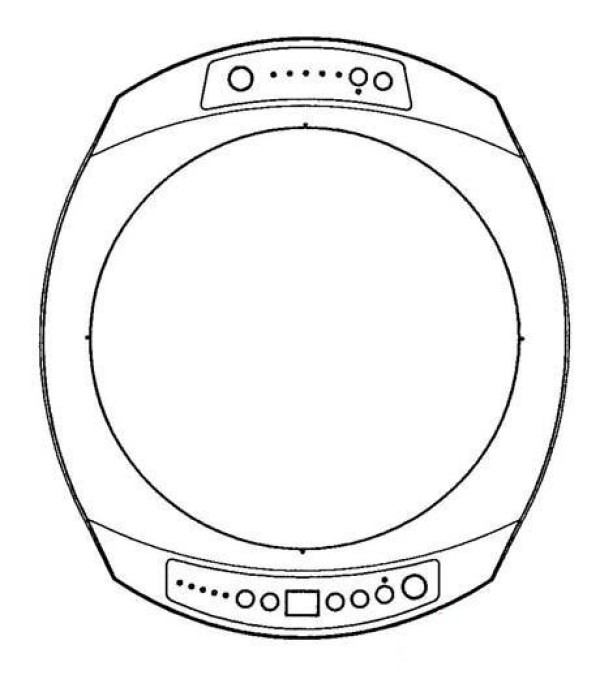 Simple drawing picture of the front of childrens induction cooker