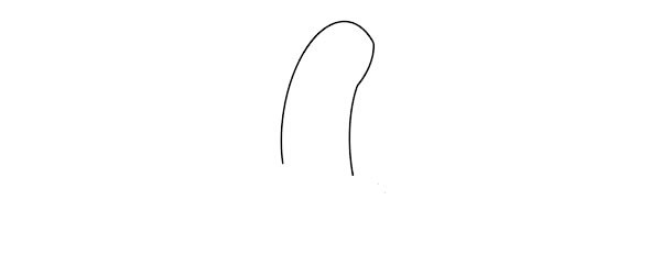 Simple drawing of peeled banana