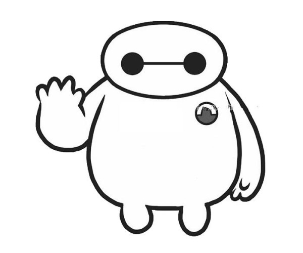 Drawing Baymax from Super Marines