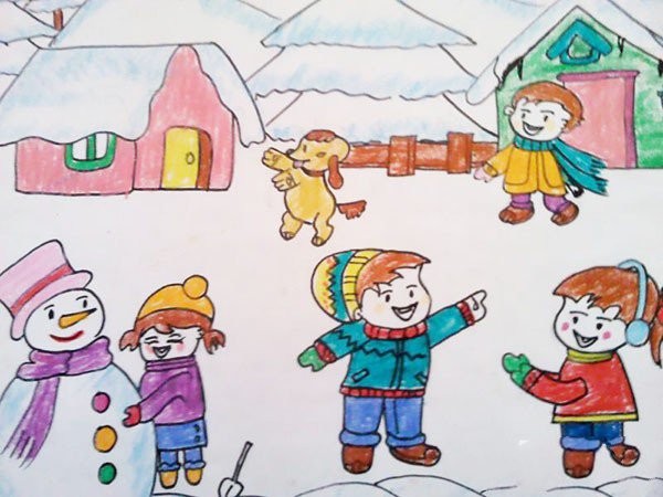 Appreciation of childrens paintings about winter