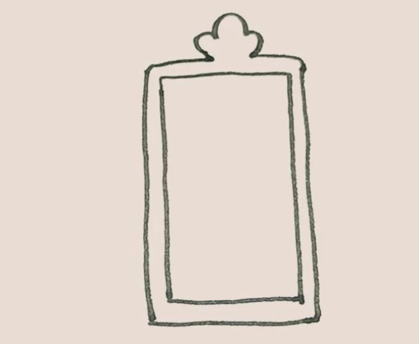 Simple drawing of full-length mirror