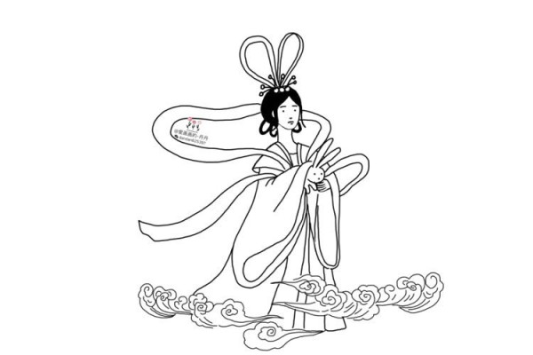 Learn to draw the beautiful Chang'e in simple strokes