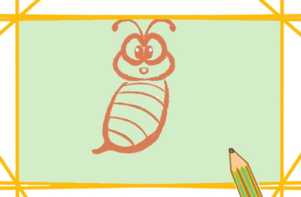 Cartoon yellow bee simple drawing