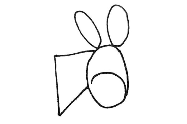 Simple drawing of donkey