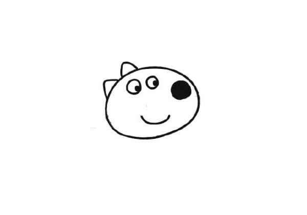 Draw Danny the puppy from Peppa Pig