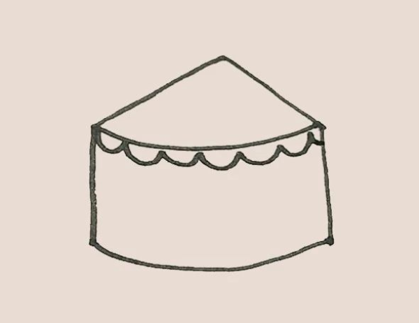 Simple drawing of circus tent