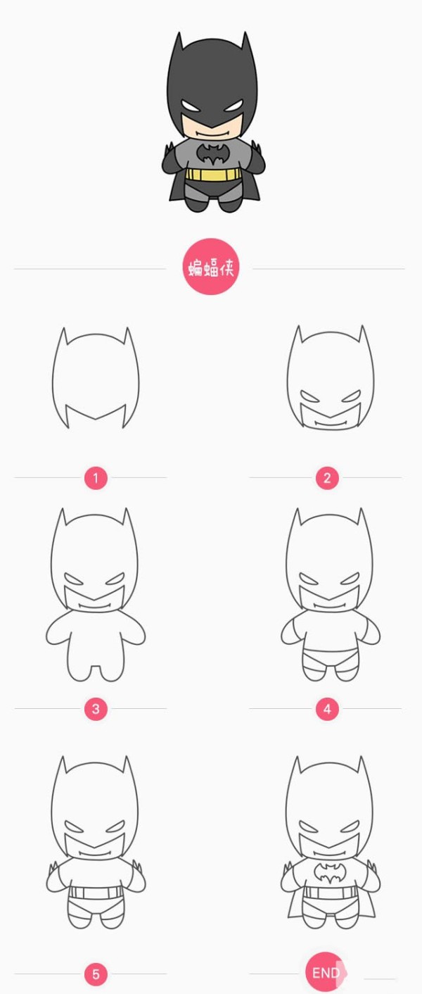 How to draw Batman with simple strokes