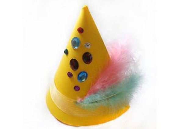 Handmade crafts for toddlers using waste: New Year’s party hats