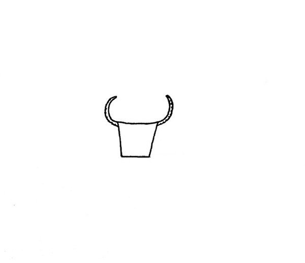 Childrens simple drawing of calf