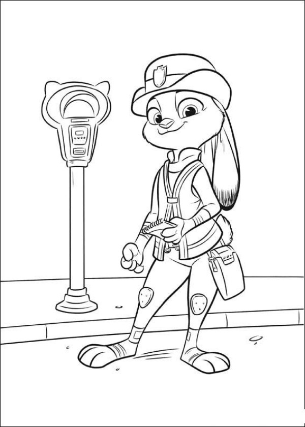 Simple drawings of cartoon characters, simple drawing pictures of Zootopia