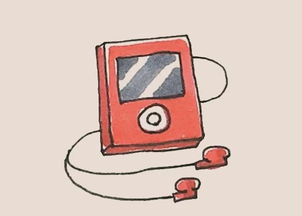 Simple drawing of Walkman