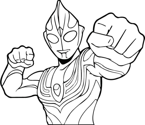 Ultraman simple strokes picture