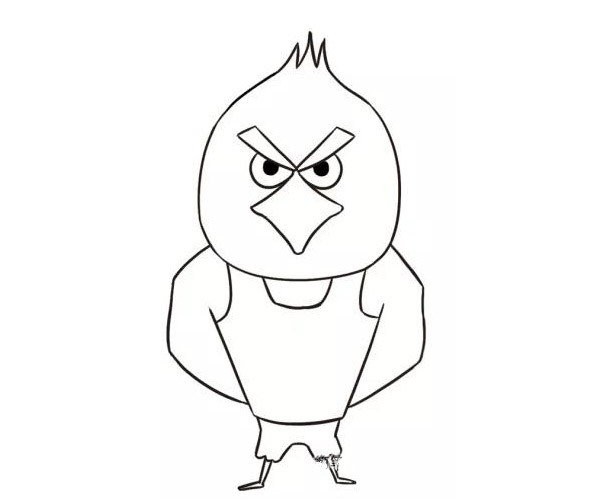 Cartoon eagle simple strokes