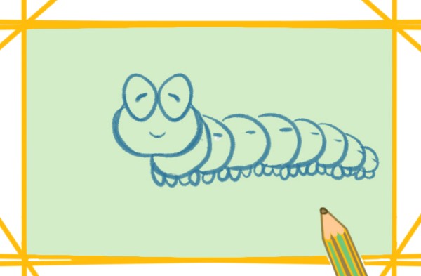 How to draw silkworm baby