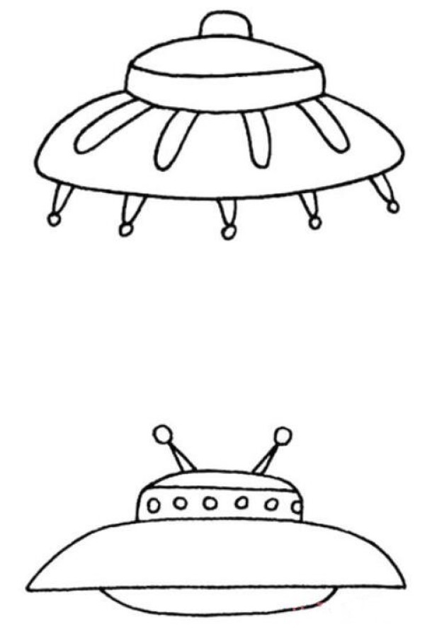 How to draw a simple flying saucer