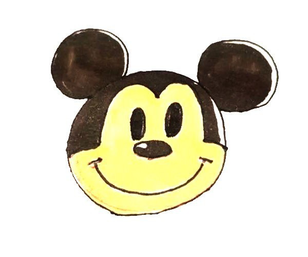 Children learn to draw Mickey Mouse easily