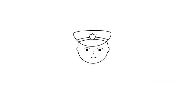 How to draw a handsome policeman in simple strokes