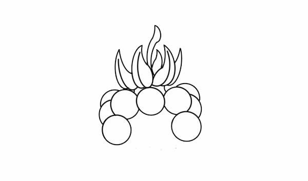 How to draw red raspberries