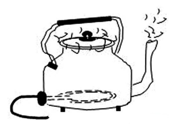 Simple drawing picture of boiling kettle