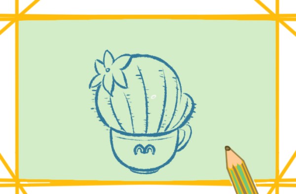 How to draw a green cactus