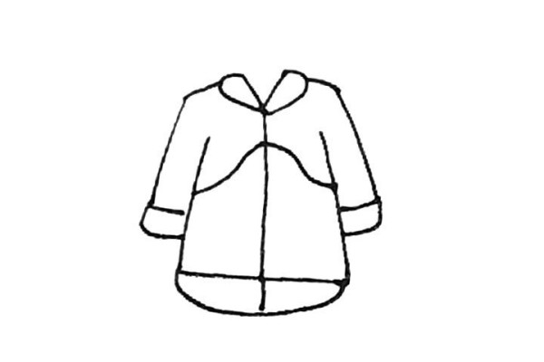 How to draw a New Year cotton-padded jacket