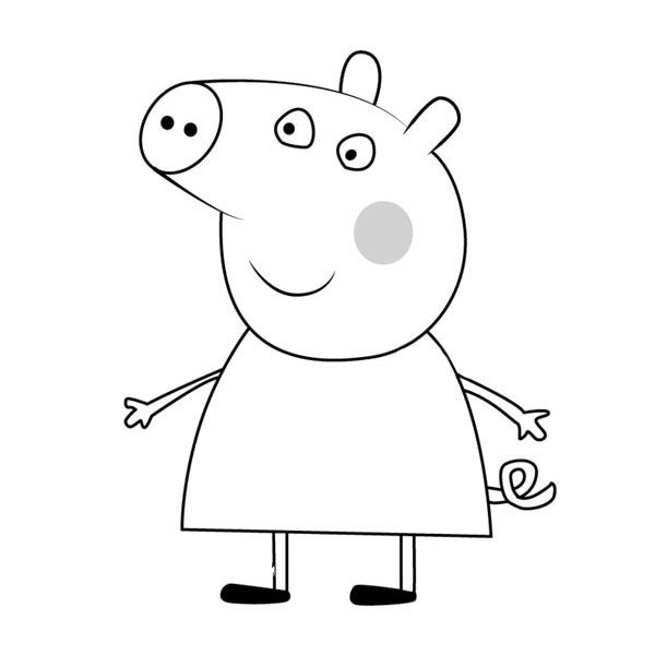 Piggy Peppa Pig Chloe Simple Drawing